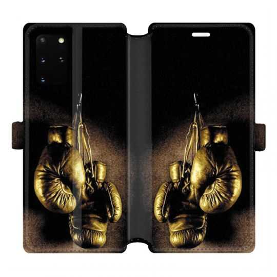 Housse cuir portefeuille pour Samsung Galaxy S20 Plus Boxe gant vintage