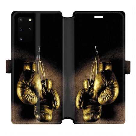 Housse cuir portefeuille pour Samsung Galaxy S20 Plus Boxe gant vintage
