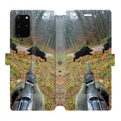 Housse cuir portefeuille pour Samsung Galaxy S20 Plus chasse Vision Tir