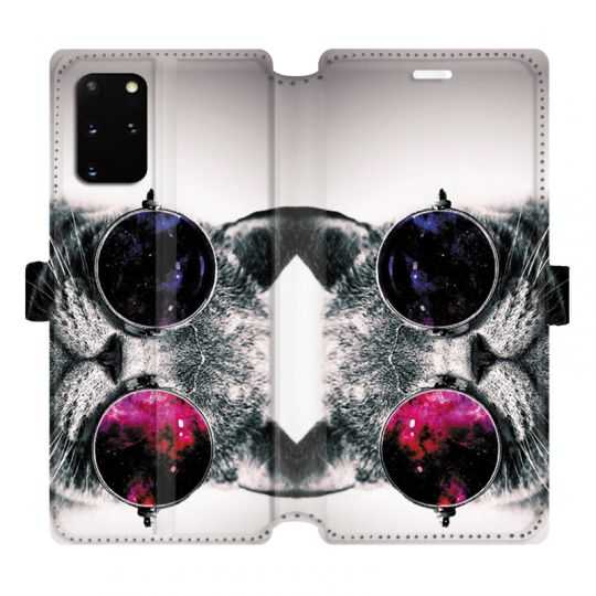 Housse cuir portefeuille pour Samsung Galaxy S20 Plus Chat Fashion