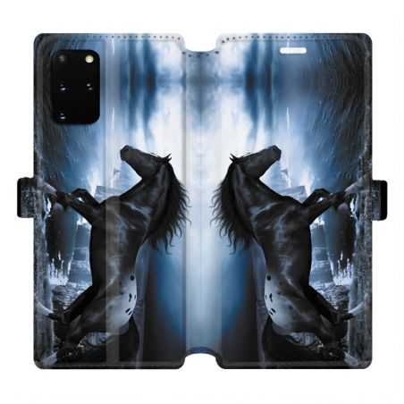 Housse cuir portefeuille pour Samsung Galaxy S20 Plus Cheval