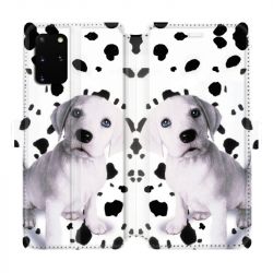 Housse cuir portefeuille pour Samsung Galaxy S20 Plus Chien dalmatien