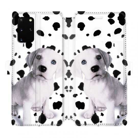 Housse cuir portefeuille pour Samsung Galaxy S20 Plus Chien dalmatien