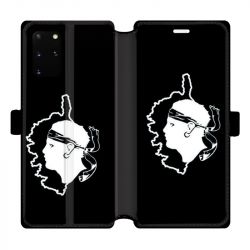 Housse cuir portefeuille pour Samsung Galaxy S20 Plus Corse