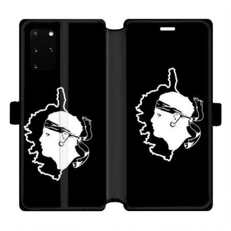 Housse cuir portefeuille pour Samsung Galaxy S20 Plus Corse