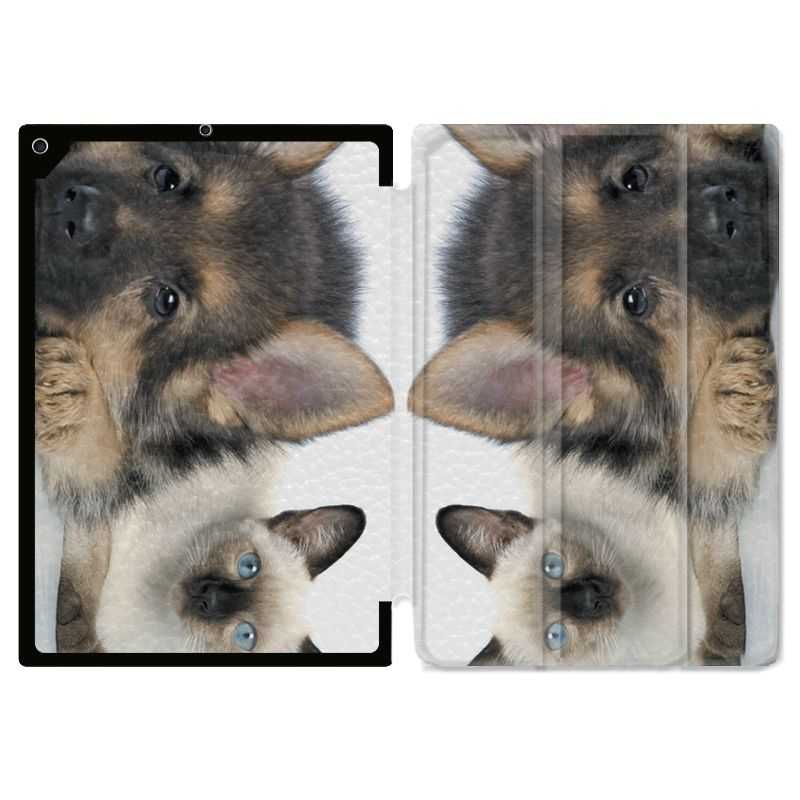 Housse Smart Cover pour Ipad Air 3 / Pro 10.5 Chien vs Chat