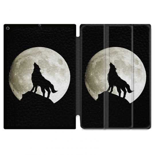 Housse Smart Cover pour Ipad Air 3 / Pro 10.5 Loup Noir