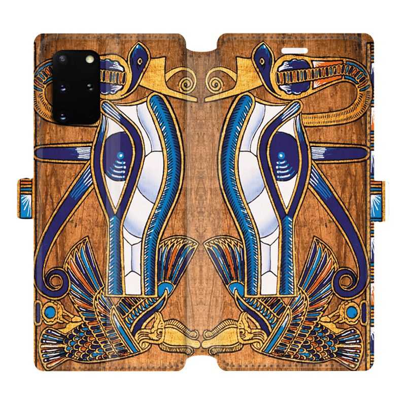 Housse cuir portefeuille pour Samsung Galaxy S20 Plus Egypte Papyrus