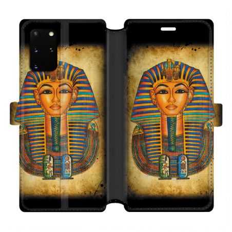 Housse cuir portefeuille pour Samsung Galaxy S20 Plus Egypte Pharaon