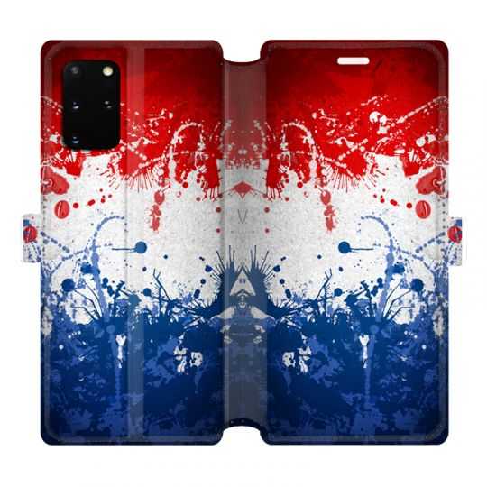 Housse cuir portefeuille pour Samsung Galaxy S20 Plus France Eclaboussure