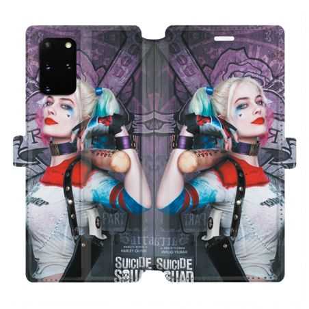 Housse cuir portefeuille pour Samsung Galaxy S20 Plus Harley Quinn Batte