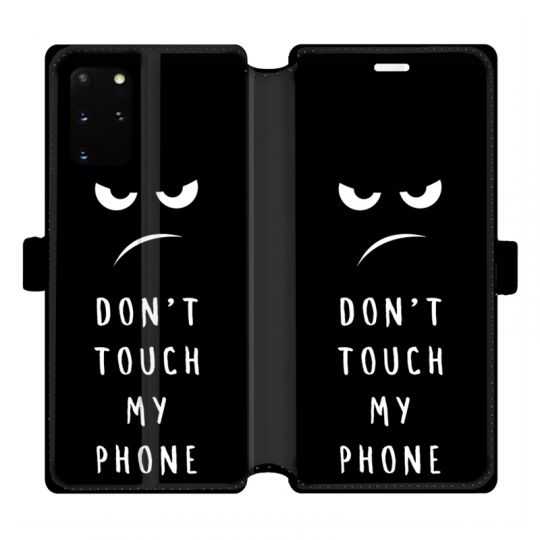 Housse cuir portefeuille pour Samsung Galaxy S20 Plus Humour don't touch