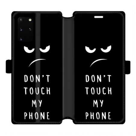 Housse cuir portefeuille pour Samsung Galaxy S20 Plus Humour don't touch