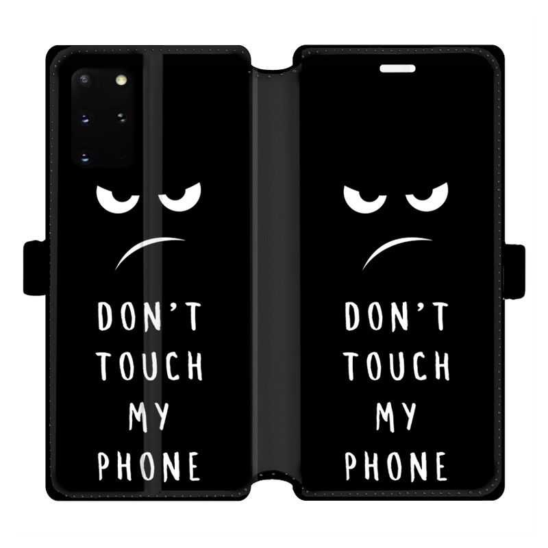 Housse cuir portefeuille pour Samsung Galaxy S20 Plus Humour don't touch