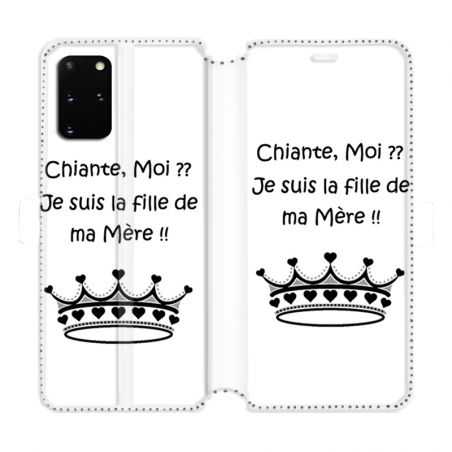 Housse cuir portefeuille pour Samsung Galaxy S20 Plus Humour Moi chiante