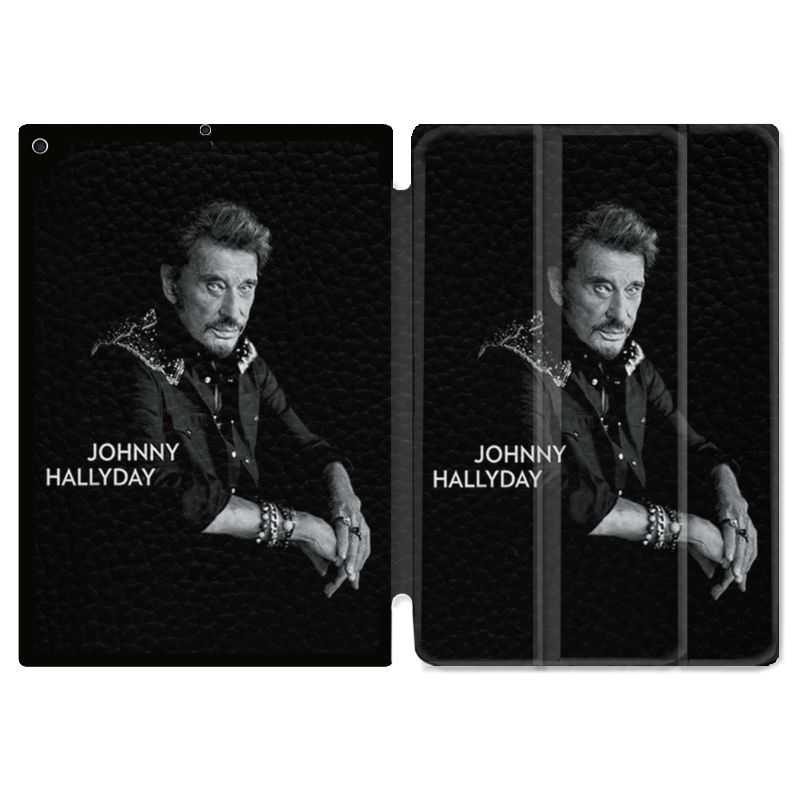 Housse Smart Cover pour Ipad Air 3 / Pro 10.5 Johnny Hallyday Noir