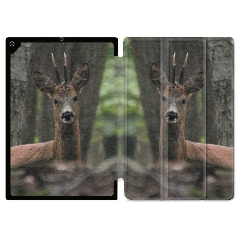 Housse Smart Cover pour Ipad Air 3 / Pro 10.5 Chasse Chevreuil Bois