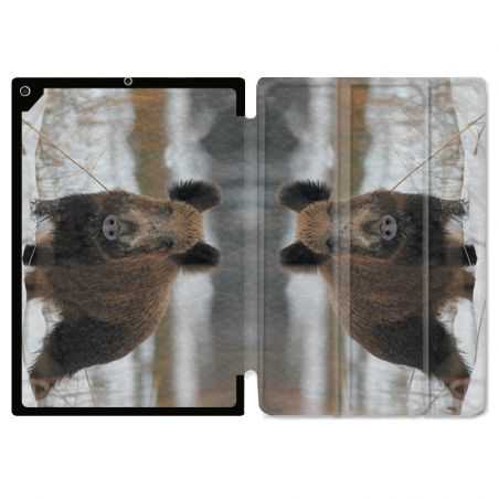 Housse Smart Cover pour Ipad Air 3 / Pro 10.5 Chasse Sanglier Neige