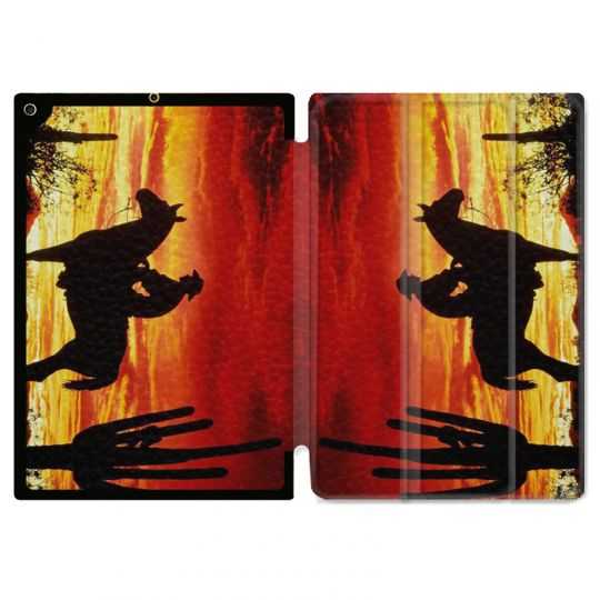 Housse Smart Cover pour Ipad Air 3 / Pro 10.5 Cow Boy Soleil
