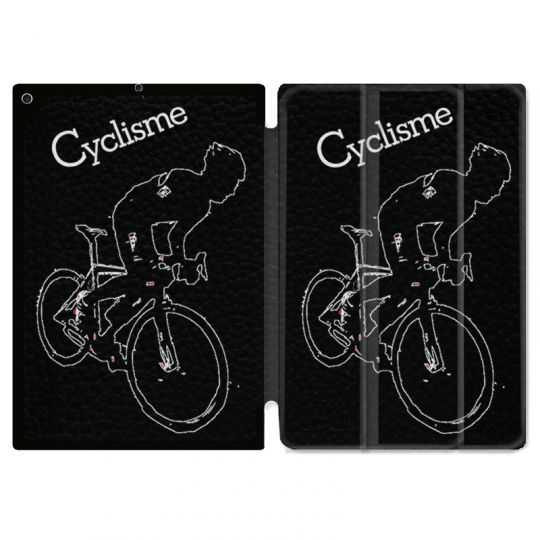 Housse Smart Cover pour Ipad Air 3 / Pro 10.5 Cyclisme Ombre Blanche