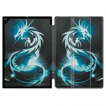 Housse Smart Cover pour Ipad Air 3 / Pro 10.5 Dragon Bleu
