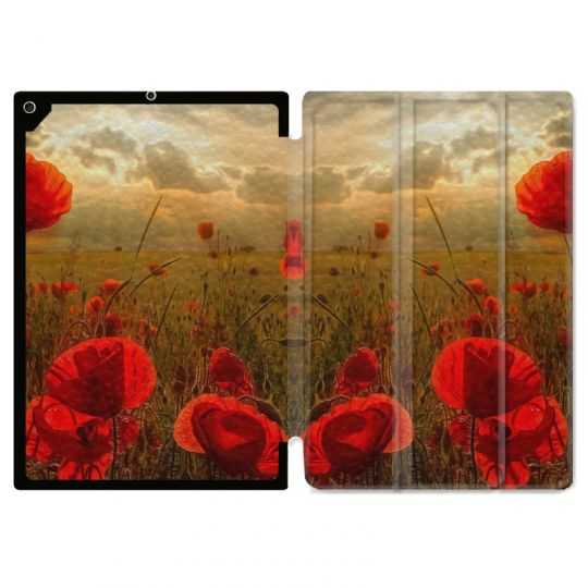 Housse Smart Cover pour Ipad Air 3 / Pro 10.5 Fleur Coquelicot