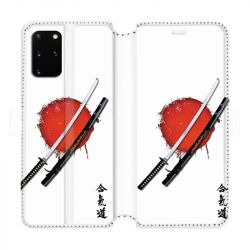 Housse cuir portefeuille pour Samsung Galaxy S20 Plus Japon épée