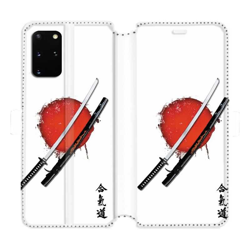 Housse cuir portefeuille pour Samsung Galaxy S20 Plus Japon épée