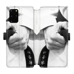 Housse cuir portefeuille pour Samsung Galaxy S20 Plus Judo Kimono