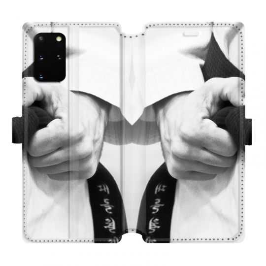 Housse cuir portefeuille pour Samsung Galaxy S20 Plus Judo Kimono