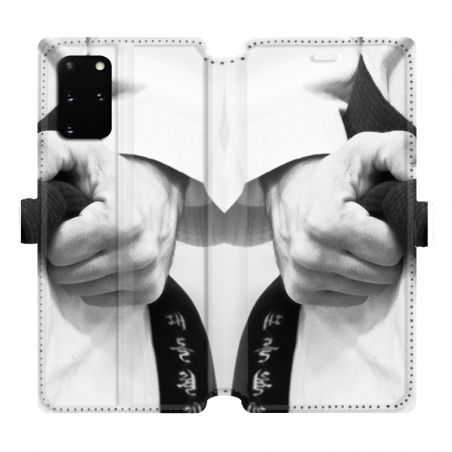 Housse cuir portefeuille pour Samsung Galaxy S20 Plus Judo Kimono
