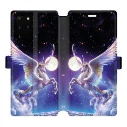 Housse cuir portefeuille pour Samsung Galaxy S20 Plus Licorne Céleste