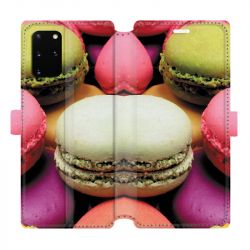 Housse cuir portefeuille pour Samsung Galaxy S20 Plus Macaron