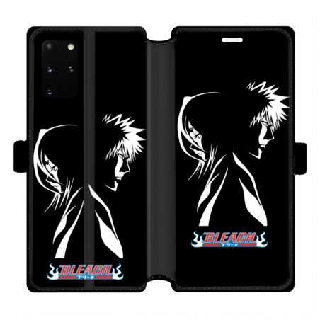 Housse cuir portefeuille pour Samsung Galaxy S20 Plus Manga Bleach duo