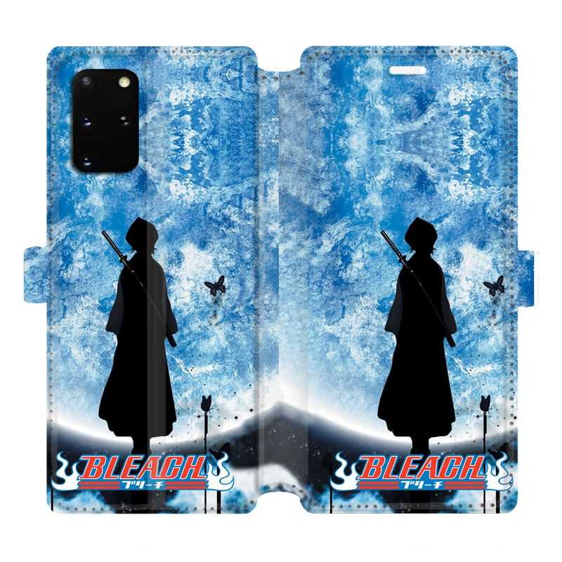Housse cuir portefeuille pour Samsung Galaxy S20 Plus Manga Bleach lune