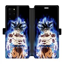 Housse cuir portefeuille pour Samsung Galaxy S20 Plus Manga Dragon Ball Sangoku Noir