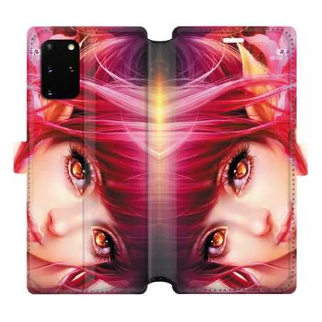 Housse cuir portefeuille pour Samsung Galaxy S20 Plus Manga Elfe