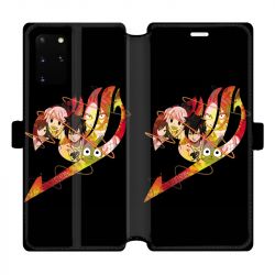 Housse cuir portefeuille pour Samsung Galaxy S20 Plus Manga Fairy Tail Logo Noir