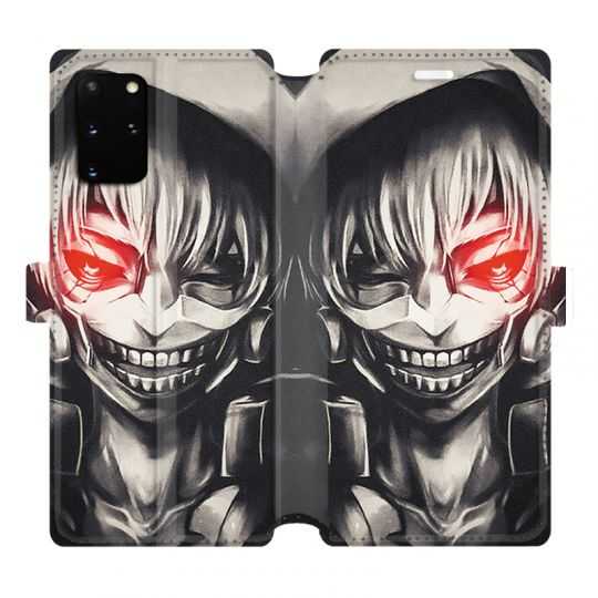 Housse cuir portefeuille pour Samsung Galaxy S20 Plus Manga kaneki