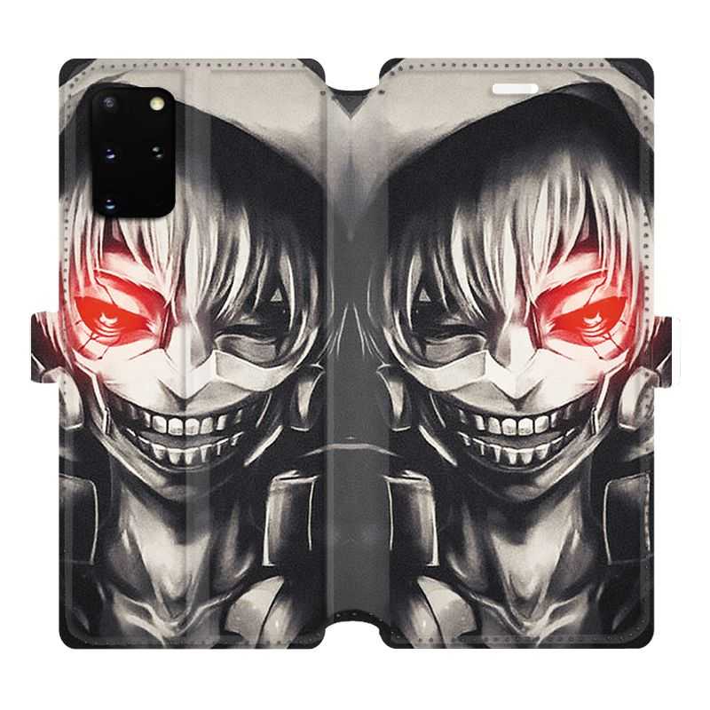Housse cuir portefeuille pour Samsung Galaxy S20 Plus Manga kaneki