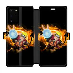 Housse cuir portefeuille pour Samsung Galaxy S20 Plus Manga Naruto noir