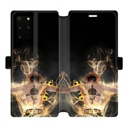 Housse cuir portefeuille pour Samsung Galaxy S20 Plus Manga One Piece Ace noir