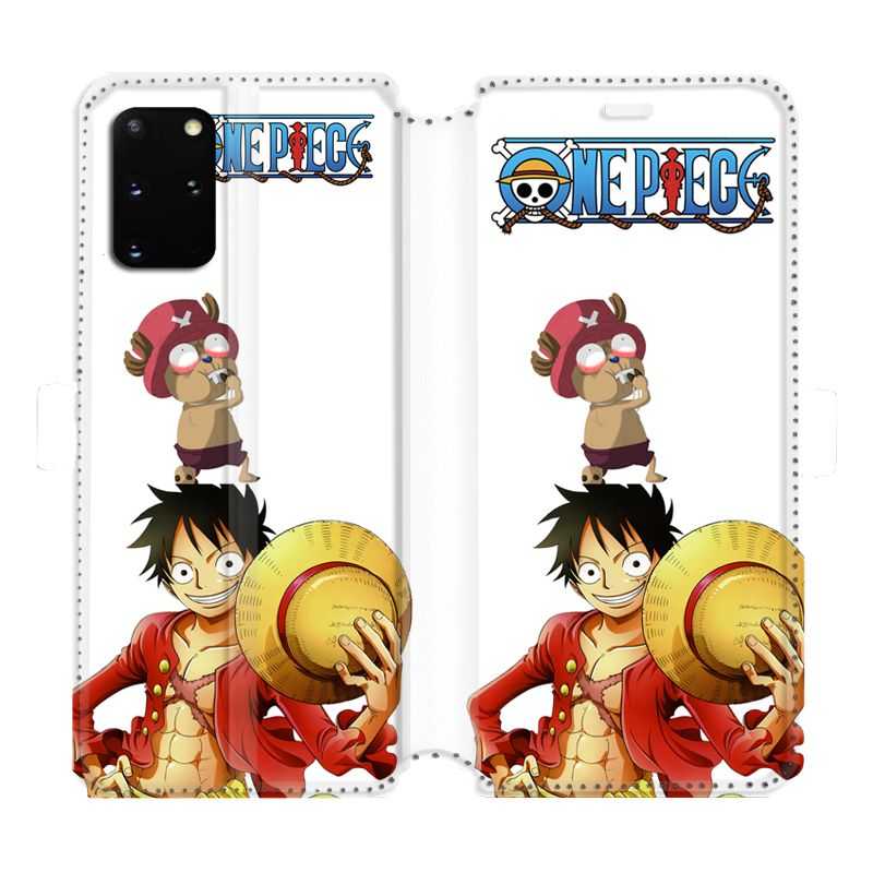 Housse cuir portefeuille pour Samsung Galaxy S20 Plus Manga One Piece Chopper
