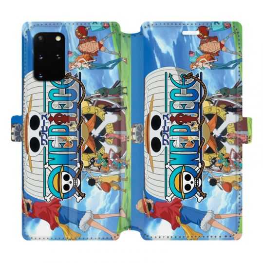 Housse cuir portefeuille pour Samsung Galaxy S20 Plus Manga One Piece Sunny
