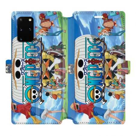 Housse cuir portefeuille pour Samsung Galaxy S20 Plus Manga One Piece Sunny