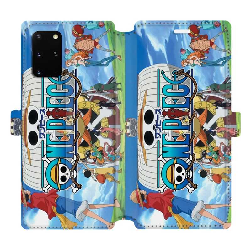 Housse cuir portefeuille pour Samsung Galaxy S20 Plus Manga One Piece Sunny