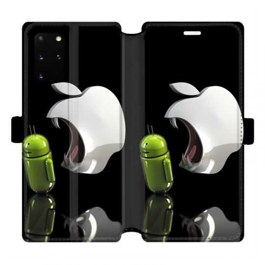 Housse cuir portefeuille pour Samsung Galaxy S20 Plus Pomme dent
