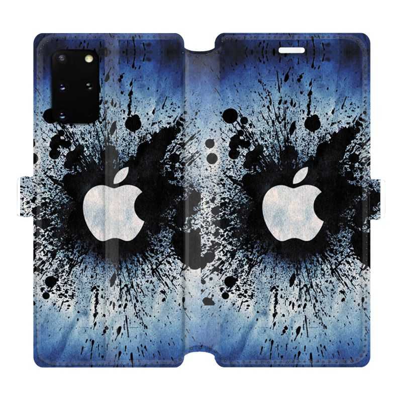 Housse cuir portefeuille pour Samsung Galaxy S20 Plus Pomme éclaboussure