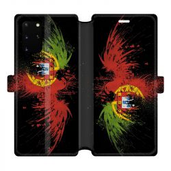 Housse cuir portefeuille pour Samsung Galaxy S20 Plus Portugal Aigle