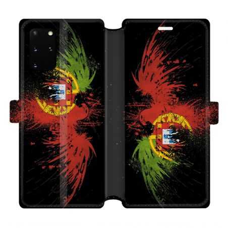 Housse cuir portefeuille pour Samsung Galaxy S20 Plus Portugal Aigle